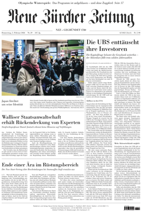 Cover of Neue Zurcher Zeitung