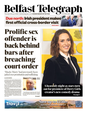 Cover of Belfast Telegraph