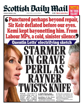 Cover of Scottish Daily Mail