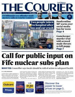 Cover of The Courier & Advertiser (Fife Edition)