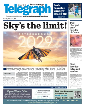 Cover of The Peterborough Evening Telegraph