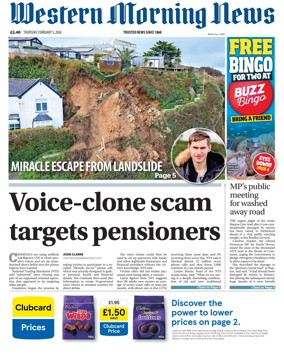 Cover of Western Morning News