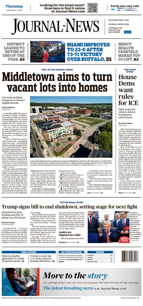 Cover of Hamilton Journal News