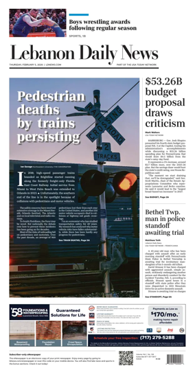 Cover of Lebanon Daily News