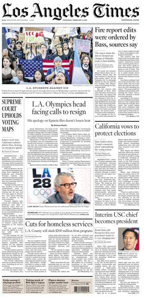 Cover of Los Angeles Times