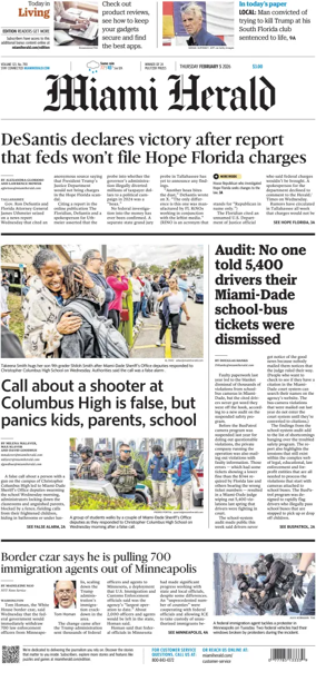 Cover of Miami Herald