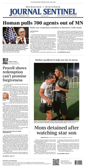 Cover of Milwaukee Journal Sentinel