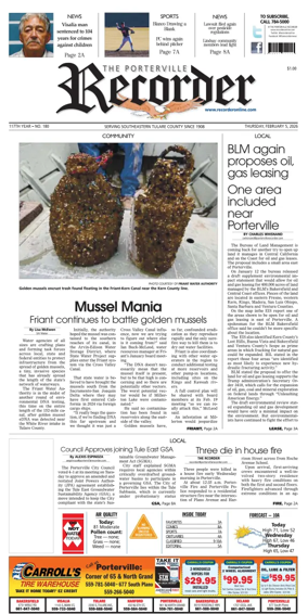 Cover of Porterville Recorder