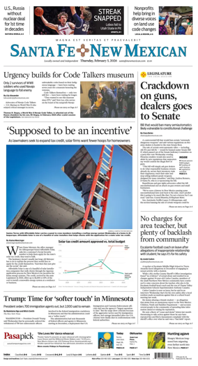 Cover of Santa Fe New Mexican