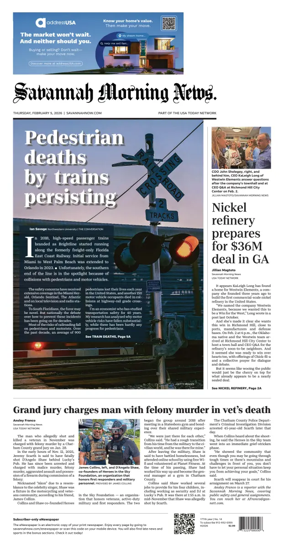 Cover of Savannah Morning News