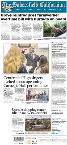 Cover of The Bakersfield Californian