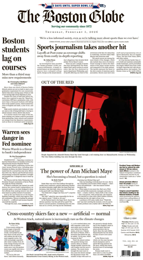 Cover of The Boston Globe