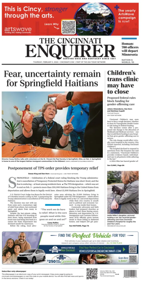 Cover of The Cincinnati Enquirer
