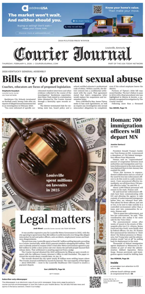 Cover of The Courier-Journal (Louisville)