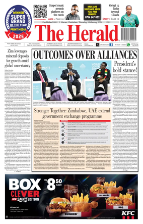 Cover of The Herald (Zimbabwe)