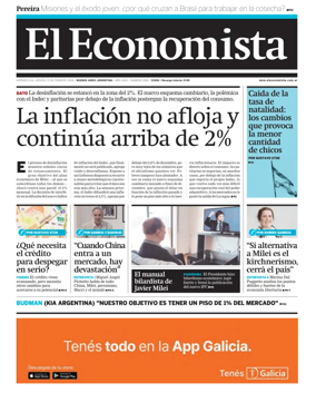 Cover of El Economista (Argentina)