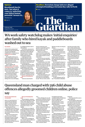 Cover of The Guardian Australia