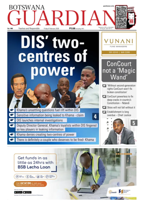 Cover of Botswana Guardian