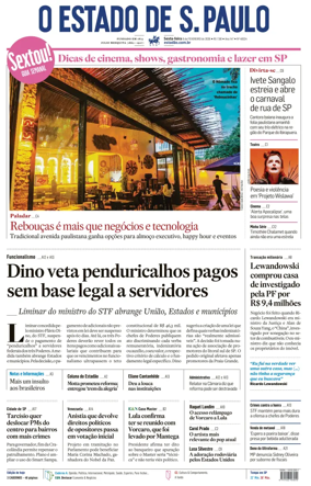 Cover of O Estado de S. Paulo