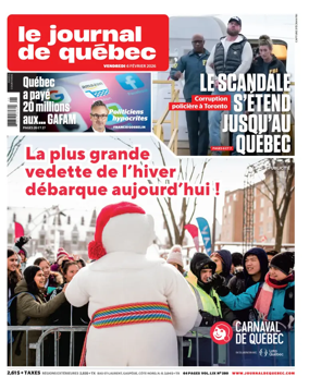 Cover of Le Journal de Quebec