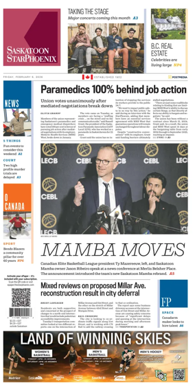 Cover of Saskatoon StarPhoenix