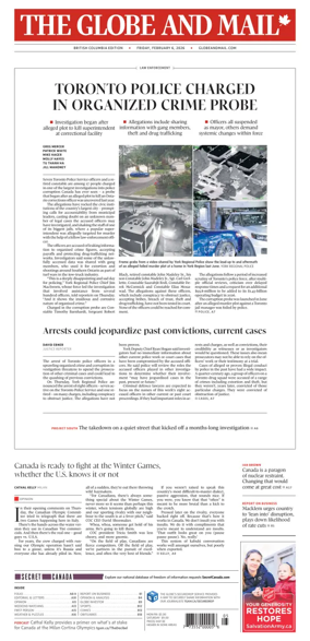 Cover of The Globe and Mail (BC Edition)