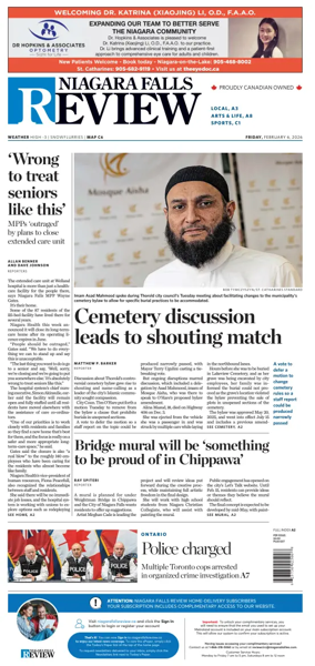 Cover of The Niagara Falls Review