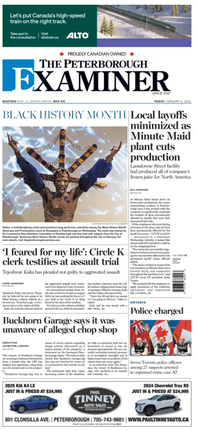 Cover of The Peterborough Examiner