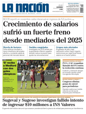 Cover of La Nacion (Costa Rica)