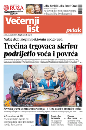 Cover of Vecernji list - Zagreb