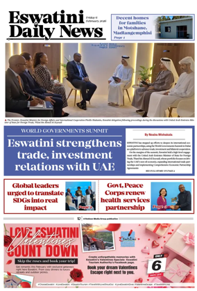 Cover of Eswatini Daily News