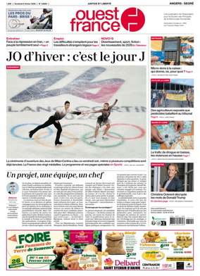 Cover of Ouest France (Angers / Segre)