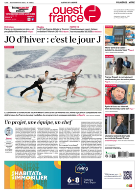 Cover of Ouest-France (Fougeres Vitre)