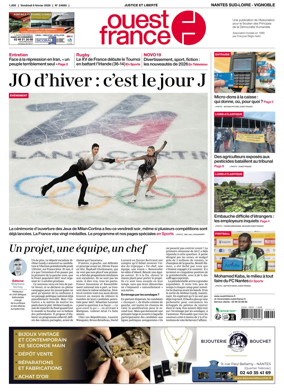 Cover of Ouest France (Nantes / Sud-Loire / Vignoble)