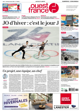 Cover of Ouest-France (Quimperle Concarneau)