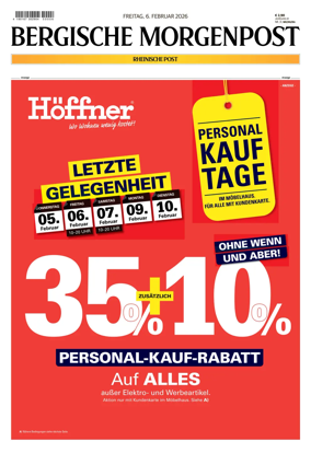 Cover of Bergische Morgenpost Wermelskirchen/Huckeswagen/Radevormwald