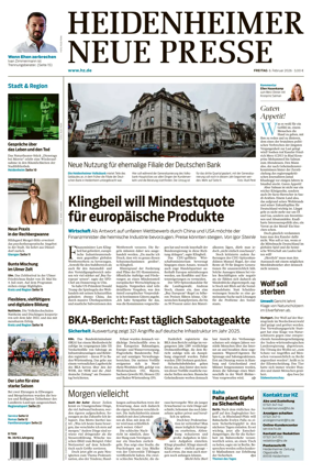 Cover of Heidenheimer Neue Presse
