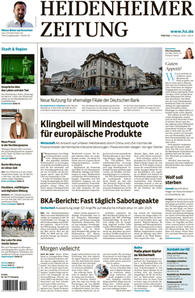 Cover of Heidenheimer Zeitung
