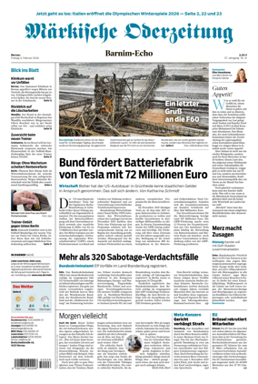 Cover of Markische Oderzeitung Bernau