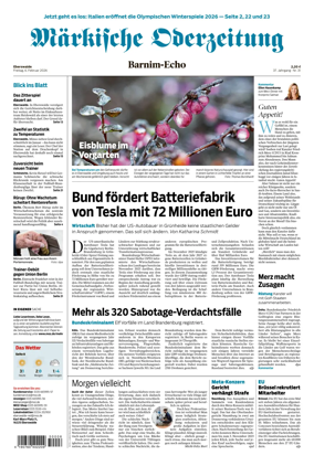 Cover of Markische Oderzeitung Eberswalde