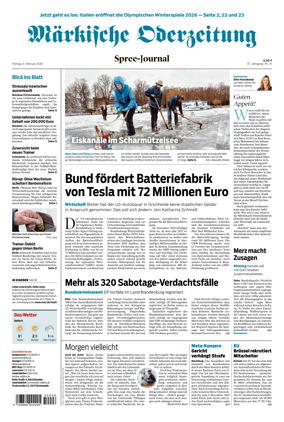 Cover of Markische Oderzeitung Spree-Journal
