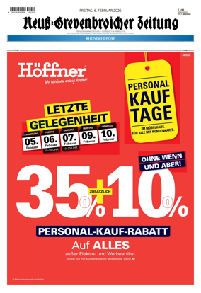 Cover of Neuss-Grevenbroicher Zeitung Neuss