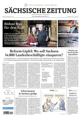 Cover of Sachsische Zeitung (Hoyerswerda)