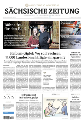 Cover of Sachsische Zeitung (Pirna Sebnitz)