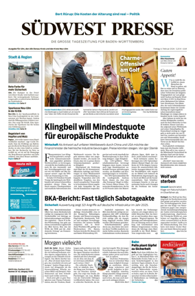 Cover of Sudwest Presse