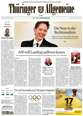 Cover of Thuringer Allgemeine (Erfurt)