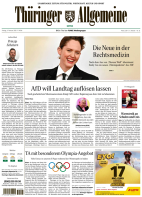 Cover of Thuringer Allgemeine (Gotha)