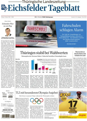 Cover of Thuringische Landeszeitung (Eichsfeld)