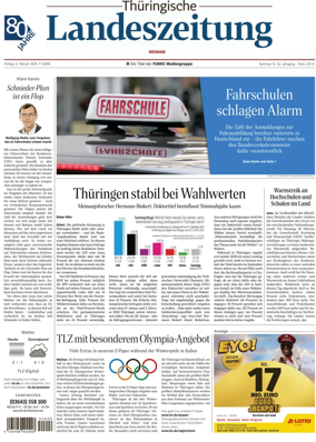 Cover of Thuringische Landeszeitung (Weimar)