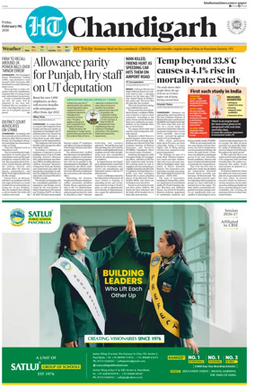 Cover of Hindustan Times (Chandigarh) - Live